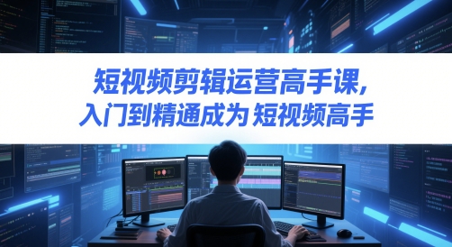 短视频剪辑运营高手课，入门到精通成为短视频高手 - 网创副业项目网-网创副业项目网