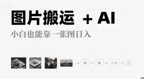 图片搬运+AI，小白也能靠一张图，日入4张 - 网创副业项目网-网创副业项目网