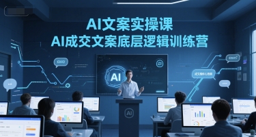 AI文案实操课，AI成交文案底层逻辑训练营 - 网创副业项目网-网创副业项目网