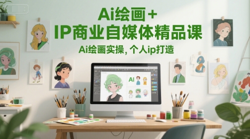 Ai绘画+IP商业自媒体精品课，Ai绘画实操，个人ip打造 - 网创副业项目网-网创副业项目网
