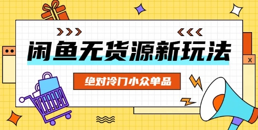 闲鱼无货源冷门单品项目，绝对冷门小众单品 - 网创副业项目网-网创副业项目网