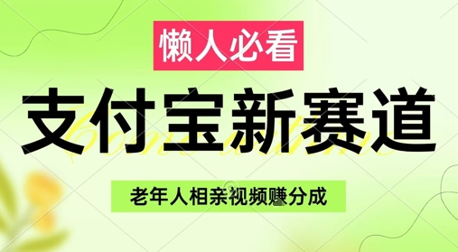 支付宝新赛道，利用老年人相亲视频，挣分成收益，轻松月入过W，操作简单 - 网创副业项目网-网创副业项目网