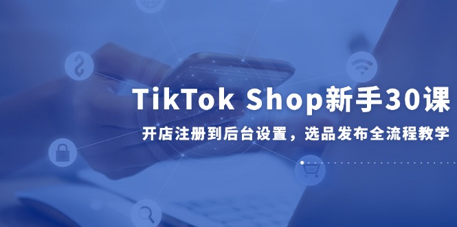 （14960期）TikTok Shop新手30课，开店注册到后台设置，选品发布全流程教学 - 网创副业项目网-网创副业项目网