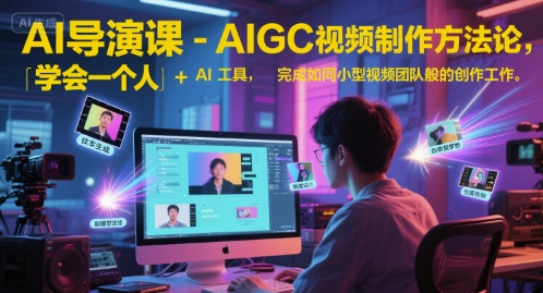 AI导演课-AIGC视频制作方法论，学会一个人+AI工具，完成如同小型视频团队般的创作工作，实现导演梦 - 网创副业项目网-网创副业项目网