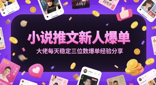 小说推文新人爆单大佬每天稳定三位数爆单经验分享 - 网创副业项目网-网创副业项目网