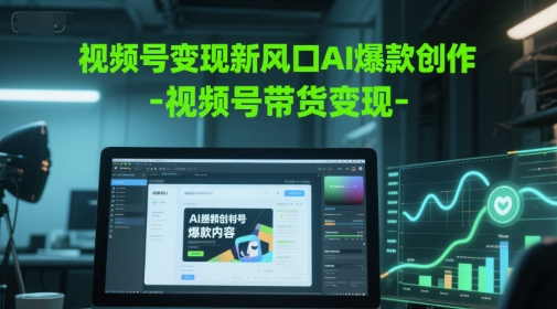 视频号变现新风口AI爆款创作-视频号带货变现 - 网创副业项目网-网创副业项目网