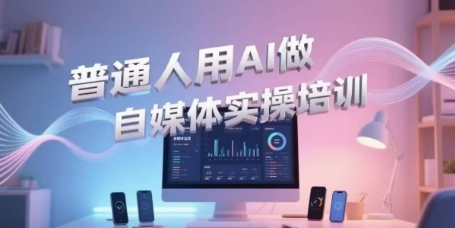普通人用AI做自媒体实操培训，普通人一个人用ai做自媒体，视频制作、短视频引流、直播带货，轻松入门 - 网创副业项目网-网创副业项目网