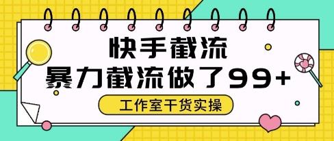 快手暴力截流玩法，全自动无需人工，每日单号50+精准客资【揭秘】 - 网创副业项目网-网创副业项目网