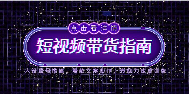 （14912期）2025短视频带货指南，人设账号搭建，爆款文案创作，表现力速成训练 - 网创副业项目网-网创副业项目网