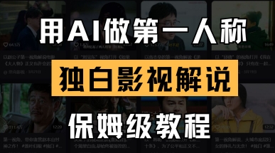 用AI做第一人称独白影视解说，手把手教学，保姆级教程 - 网创副业项目网-网创副业项目网