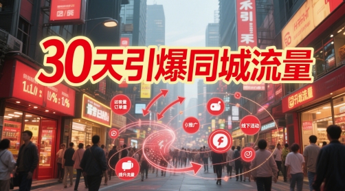 30天引爆同城流量：团购篇 认知篇 流量篇 来客篇 达人篇 老板人设IP篇 投流篇 - 网创副业项目网-网创副业项目网