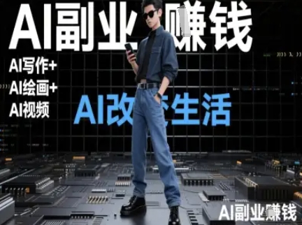 AI改变生活（Ai写作+AI绘画+Ai视频），AI副业挣钱 - 网创副业项目网-网创副业项目网