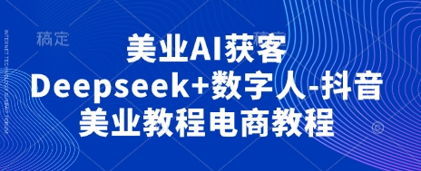 美业AI获客Deepseek+数字人-抖音美业教程电商教程 - 网创副业项目网-网创副业项目网