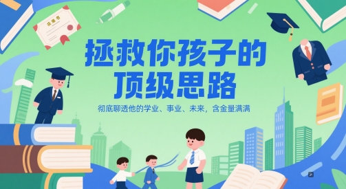 付费文章：拯救你孩子的顶级思路，彻底聊透他的学业、事业、未来，含金量满满 - 网创副业项目网-网创副业项目网