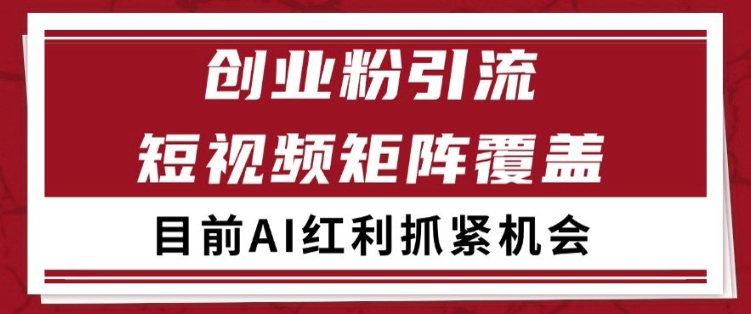 小红书某音创业赛道引流获客 自热矩阵日引200+【揭秘】 - 网创副业项目网-网创副业项目网