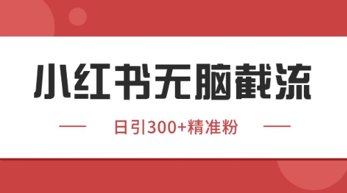 小红书只要你有同行就能获客，独家野路子获客玩法，暴力截流【揭秘】 - 网创副业项目网-网创副业项目网