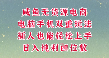 咸鱼无货源电商，多种运营方式，带你从零到一拿结果，可做代运营，也可软件一键发布【揭秘】 - 网创副业项目网-网创副业项目网