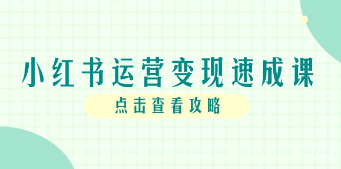 （14951期）小红书运营变现速成课，账号搭建到暴力起号，个人IP全流程指南 - 网创副业项目网-网创副业项目网
