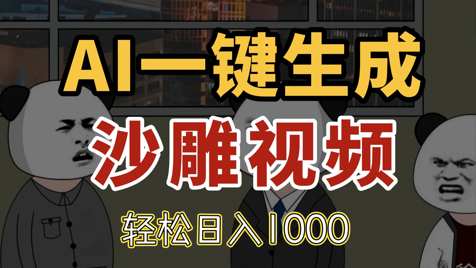 （14756期）AI一键生成沙雕视频，一条视频千万播放，轻松日入1000 - 网创副业项目网-网创副业项目网