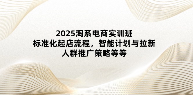（14522期）2025淘系电商实训班：标准化起店流程，智能计划与拉新，人群推广策略等等 - 网创副业项目网-网创副业项目网