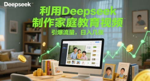 利用Deepseek制作家庭教育视频，引爆流量，日入几张 - 网创副业项目网-网创副业项目网