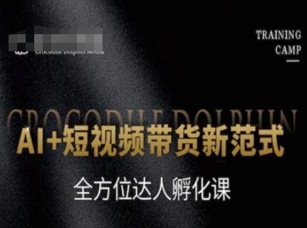 AI+短视频带货新范式，全方位达人孵化课 - 网创副业项目网-网创副业项目网