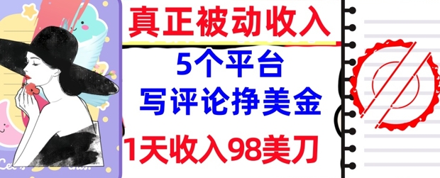 写评论挣美金的5个平台，1天收入98美刀，0门槛，真正被动收入 - 网创副业项目网-网创副业项目网