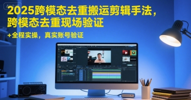 2025跨模态去重搬运剪辑手法，跨模态去重现场验证 +全程实操，真实账号验证 - 网创副业项目网-网创副业项目网