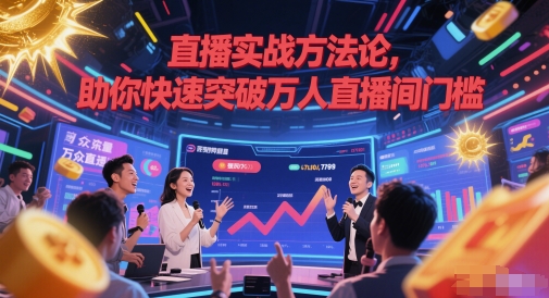 直播实战方法论，助你快速突破万人直播间门槛 - 网创副业项目网-网创副业项目网