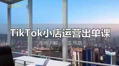 TikTok小店运营出单课，从开店选品、运营出单、发货回款，进行全流程讲解 - 网创副业项目网-网创副业项目网