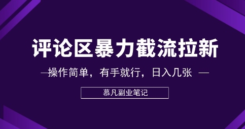 评论区暴力截流拉新：捡钱项目，操作简单，有手就行，日入几张 - 网创副业项目网-网创副业项目网