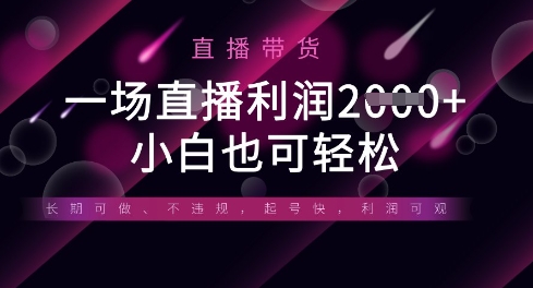 半无人直播带货，一场利润数张，适合所有平台玩法，小白也可轻松 - 网创副业项目网-网创副业项目网