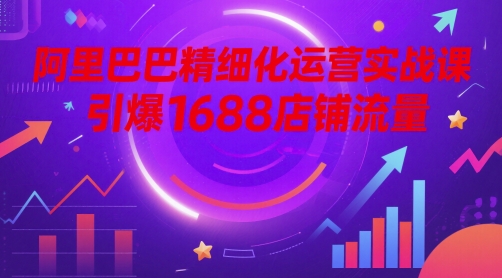 阿里巴巴精细化运营实战课，引爆1688店铺流量 - 网创副业项目网-网创副业项目网