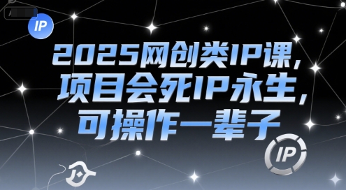 2025网创类IP课，项目会死IP永生，可操作一辈子 - 网创副业项目网-网创副业项目网