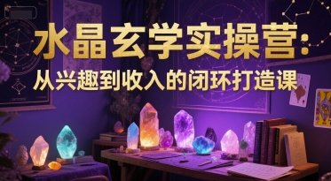 水晶玄学实操营：从兴趣到收入的闭环打造课 - 网创副业项目网-网创副业项目网